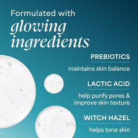 TULA clarifying tonic on cotton pad demonstrating easy application and residue removal benefit