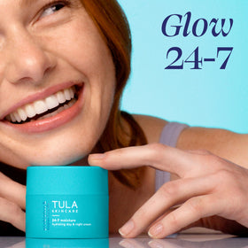TULA cream being applied on hand showing smooth absorption and hydration