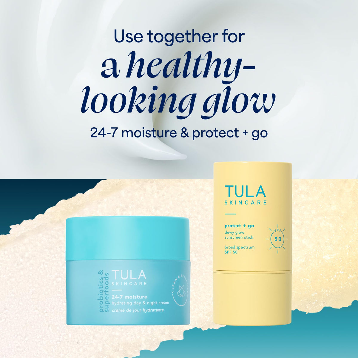 TULA product label close-up showing ingredient highlights, offering transparency benefit