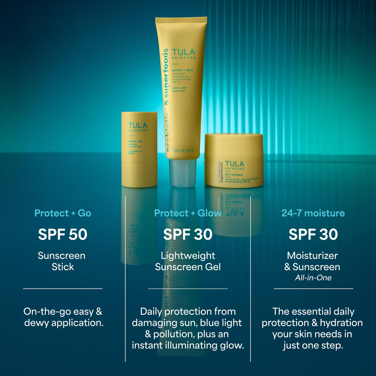 TULA tube on bathroom counter in morning routine for everyday protection benefit