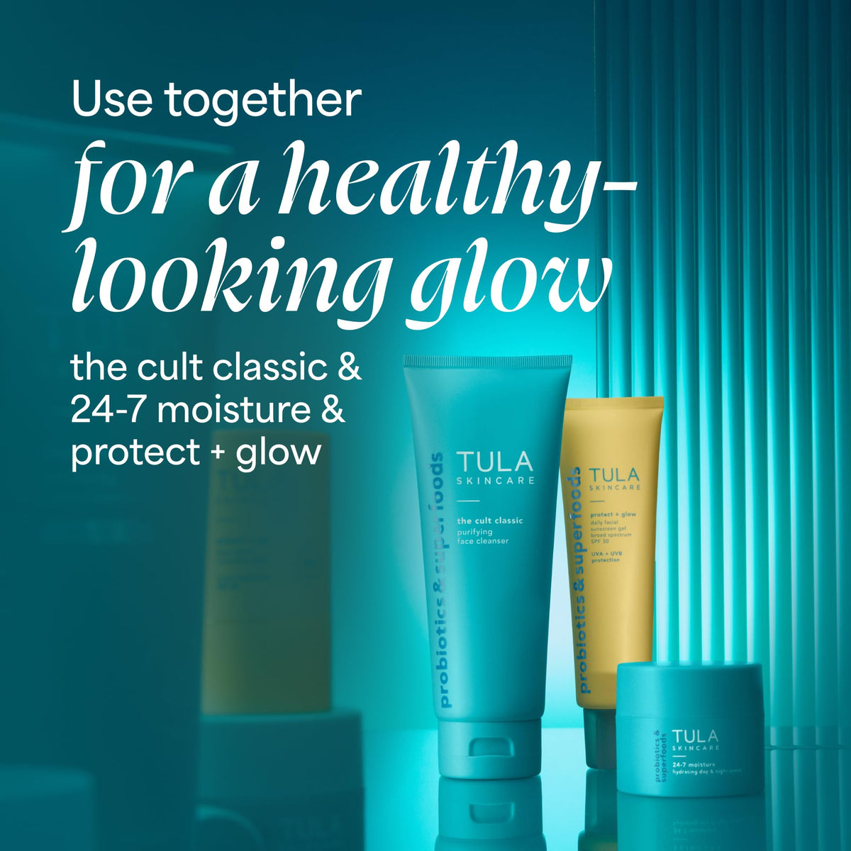 TULA 1.7 fl oz tube in hand showing travel-friendly size benefit