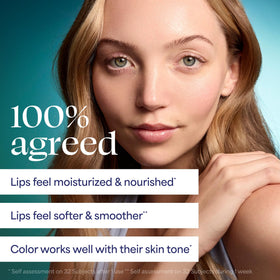 TULA lip balm next to coin showing compact travel-friendly size benefit