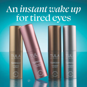 TULA Spresso balm swiped on hand demonstrating easy application and lightweight feel