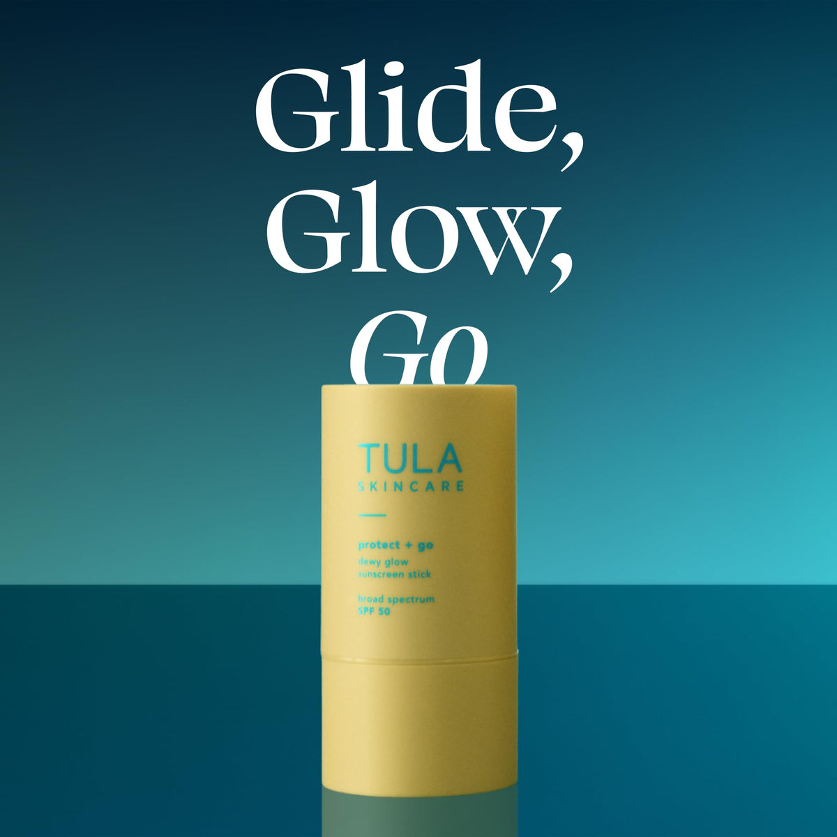 TULA gel texture close-up on stick rail, highlighting smooth glide and dewy finish benefit