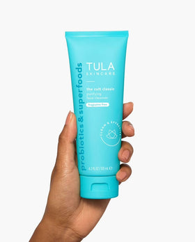 TULA foam texture close-up demonstrating gentle lather and effective cleansing