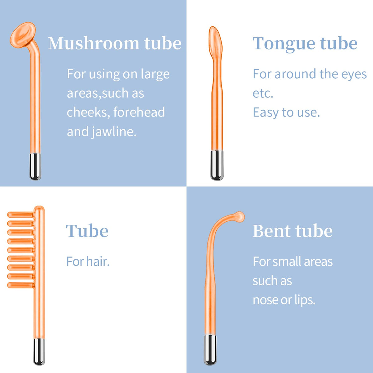 TUMAKOU close-up of glass electrodes highlighting quality and safety