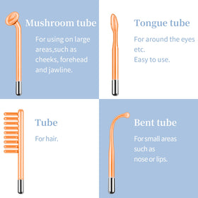 TUMAKOU close-up of glass electrodes highlighting quality and safety