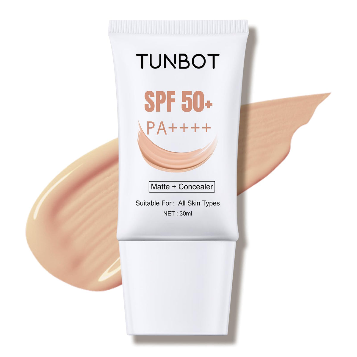 Tunbot front packaging showing bottle and shade, convenient travel size