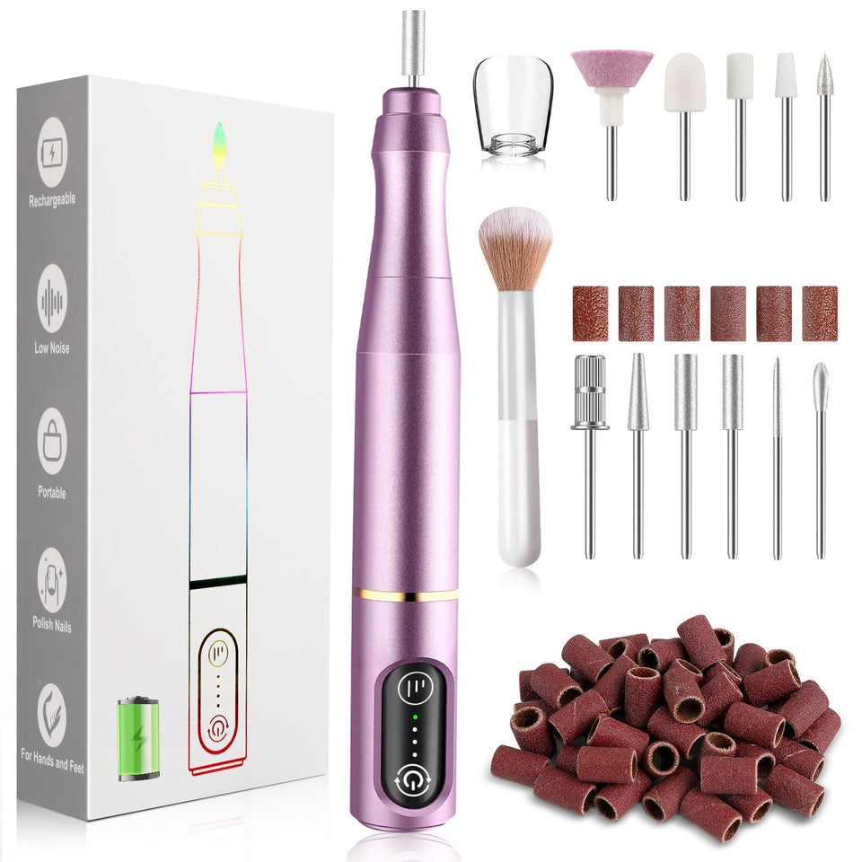 TUOBEO front view of purple cordless kit showing included accessories and benefits