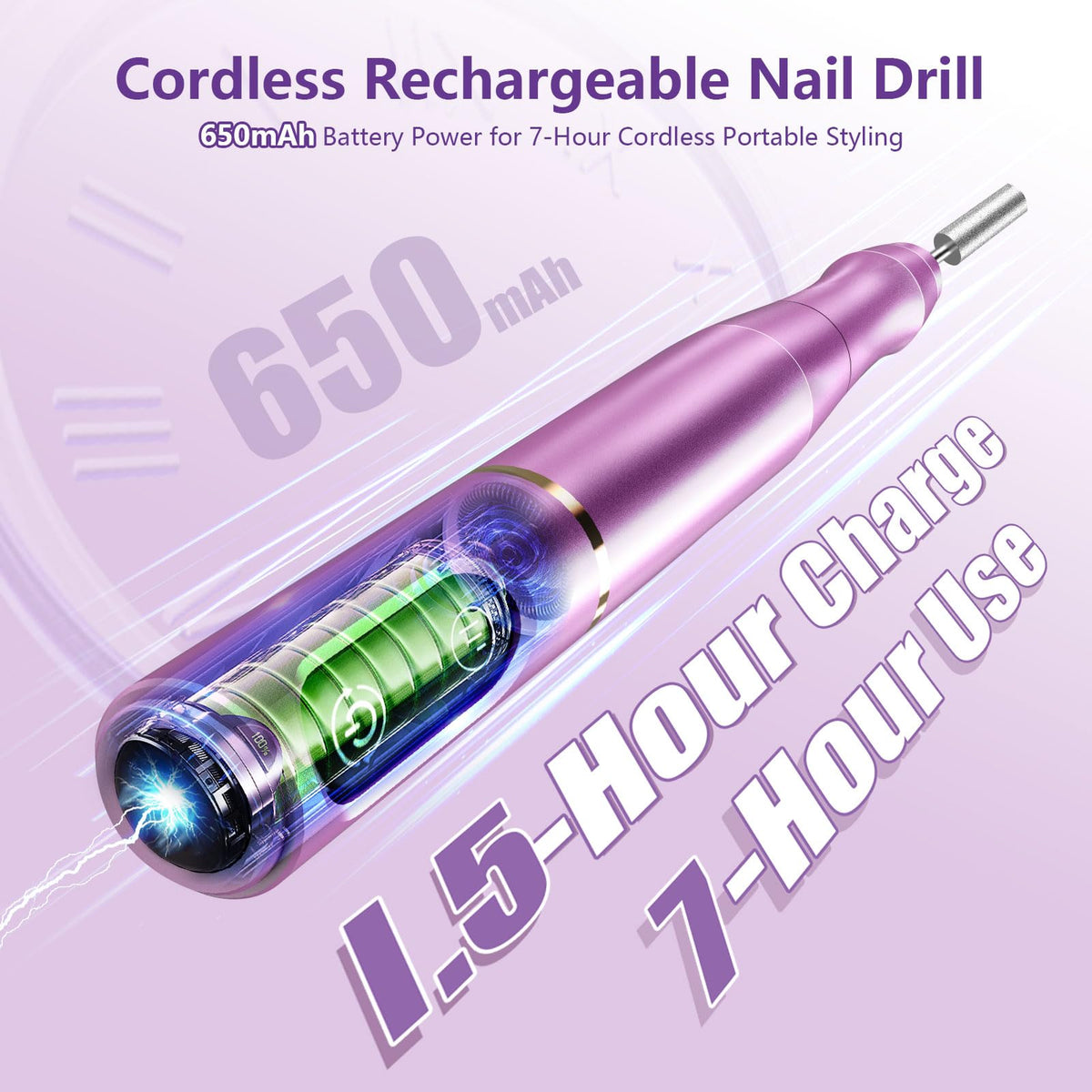 TUOBEO close-up of ergonomic handpiece grip for precise nail control