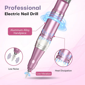 TUOBEO in use during a manicure illustrating smooth, fast filing