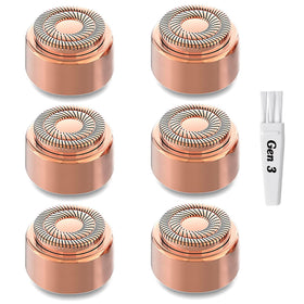 tuokiy front packaging showing six replacement heads and cleaning brush benefit quick restock