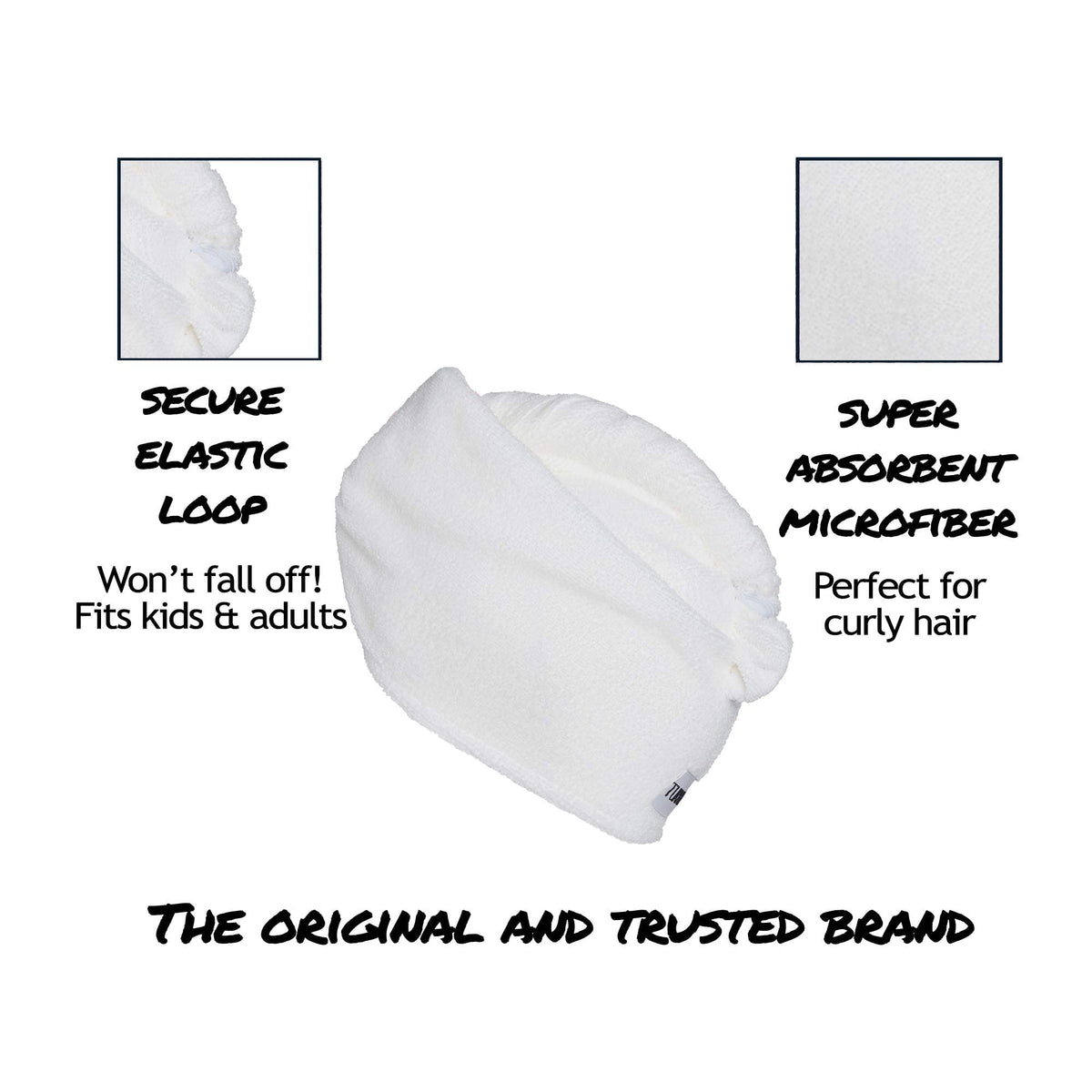 Turbie Twist two towels side-by-side illustrating value-packed 2-pack set