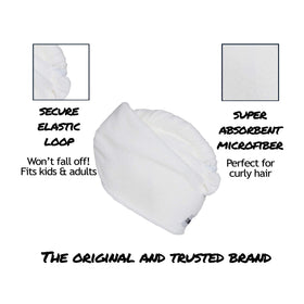 Turbie Twist two towels side-by-side illustrating value-packed 2-pack set