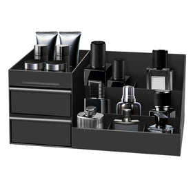 Turesmith front view countertop organizer showing compartments and neat storage benefit