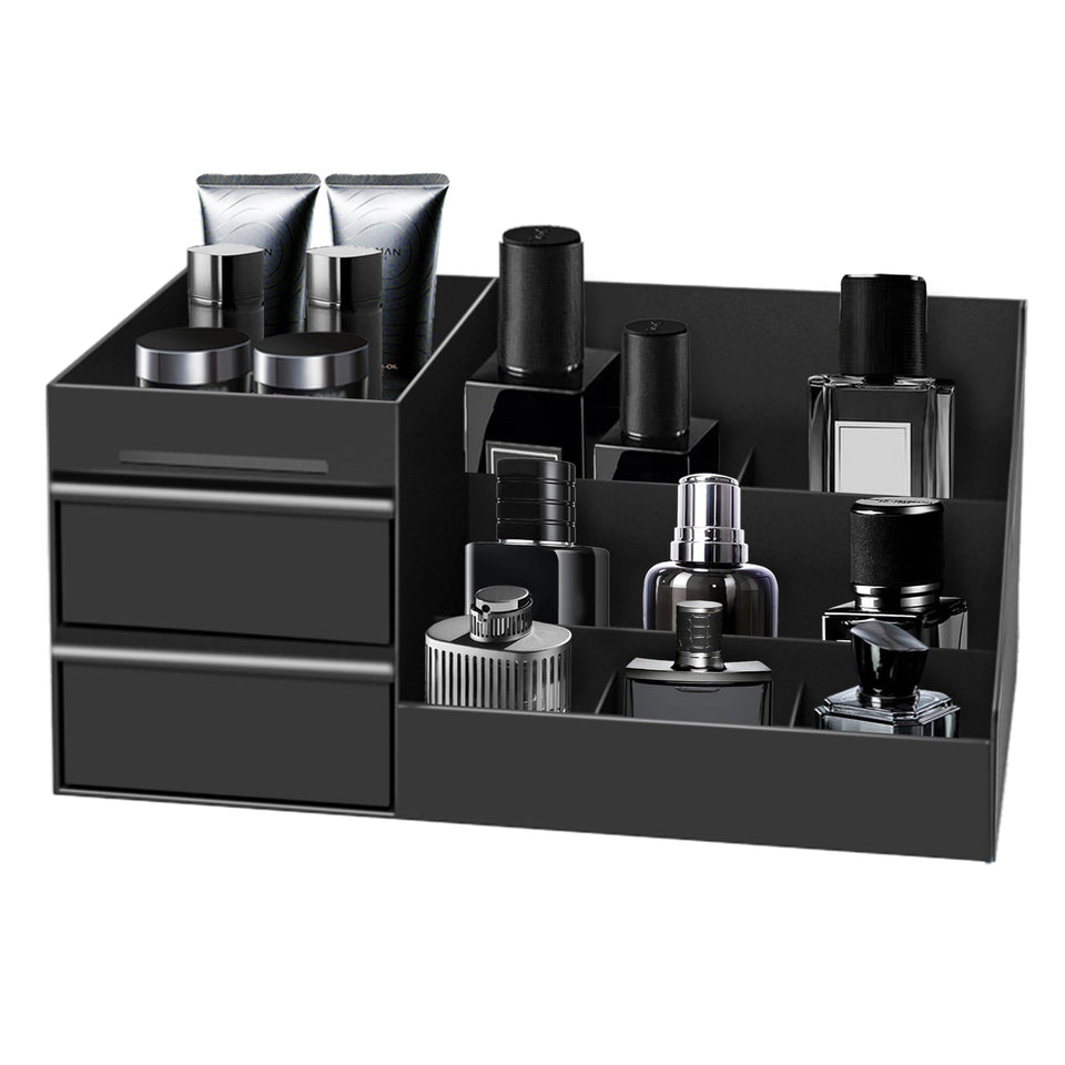 Turesmith front view countertop organizer showing compartments and neat storage benefit