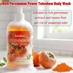 Tuteshow pump dispensing body wash for easy single-handed use
