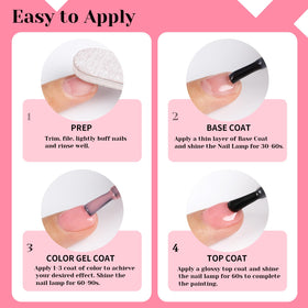 TUTUYU nail artist applying pastel coral pink on natural nail