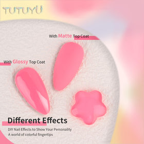 TUTUYU macro of gel texture illustrating even, streak-free coverage