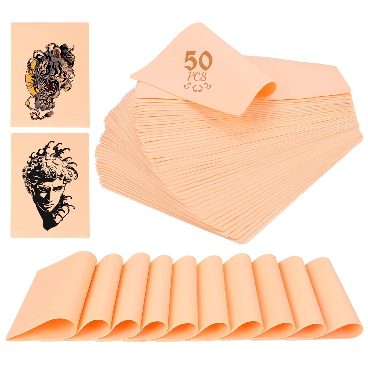 TUXIYA front packaging showing 50 sheets and size — clear studio benefit