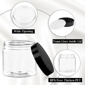 TUZAZO clear jar body close-up showing transparent PET for visible product presentation
