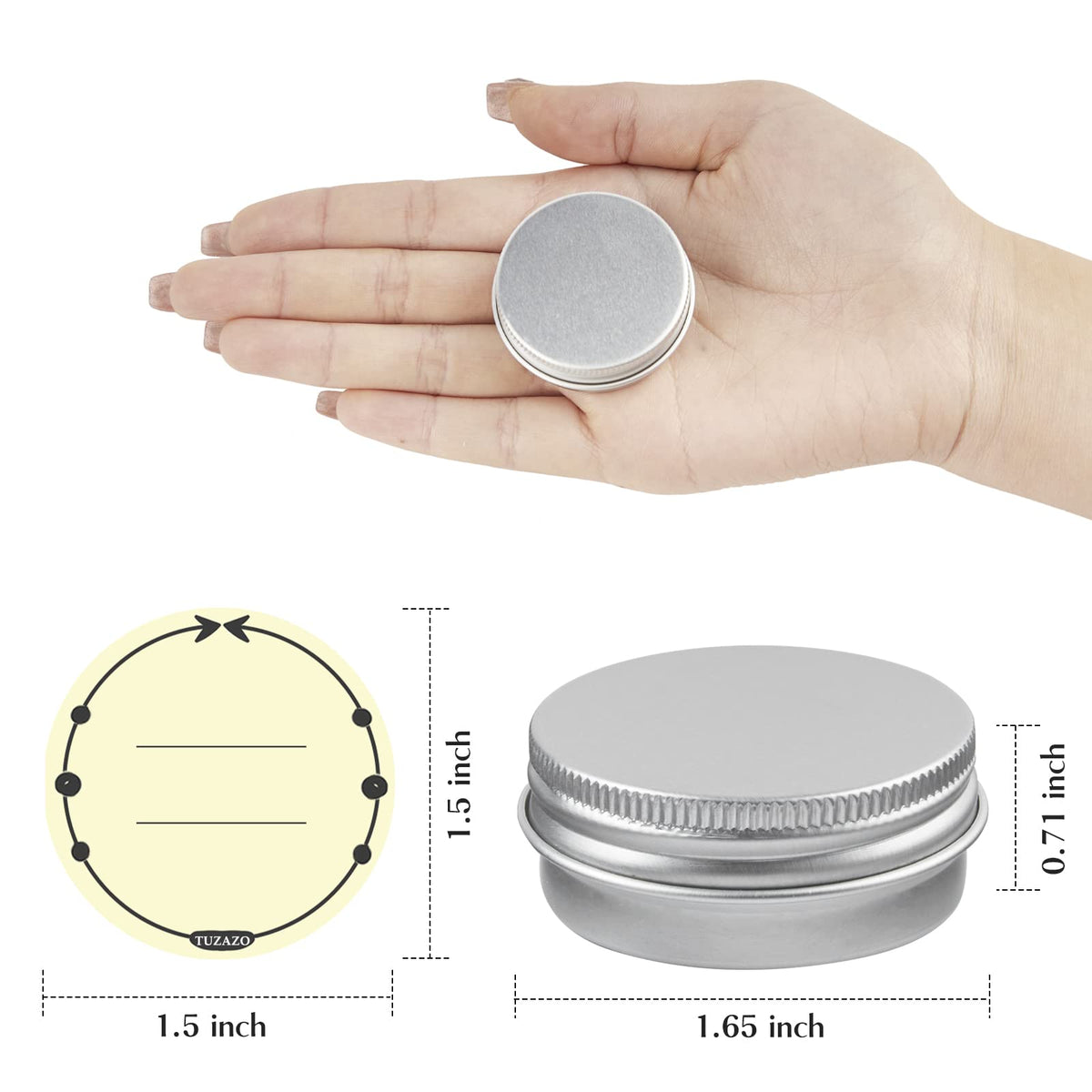 TUZAZO close-up of screw lid threads highlighting secure, leak-resistant seal