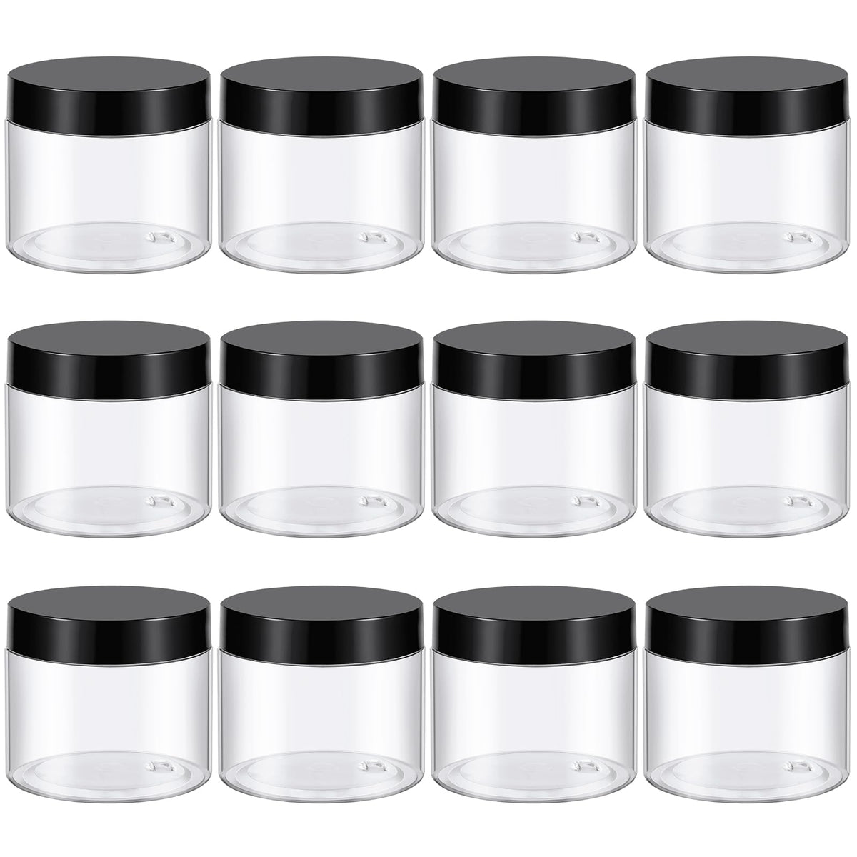 TUZAZO front packaging showing 12 clear jars and black lids for neat storage