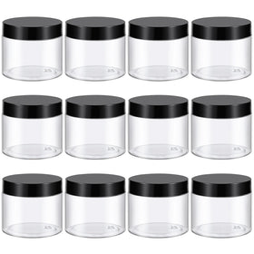 TUZAZO front packaging showing 12 clear jars and black lids for neat storage