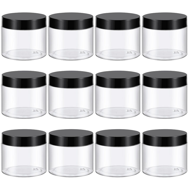 TUZAZO front packaging showing 12 clear jars and black lids for neat storage