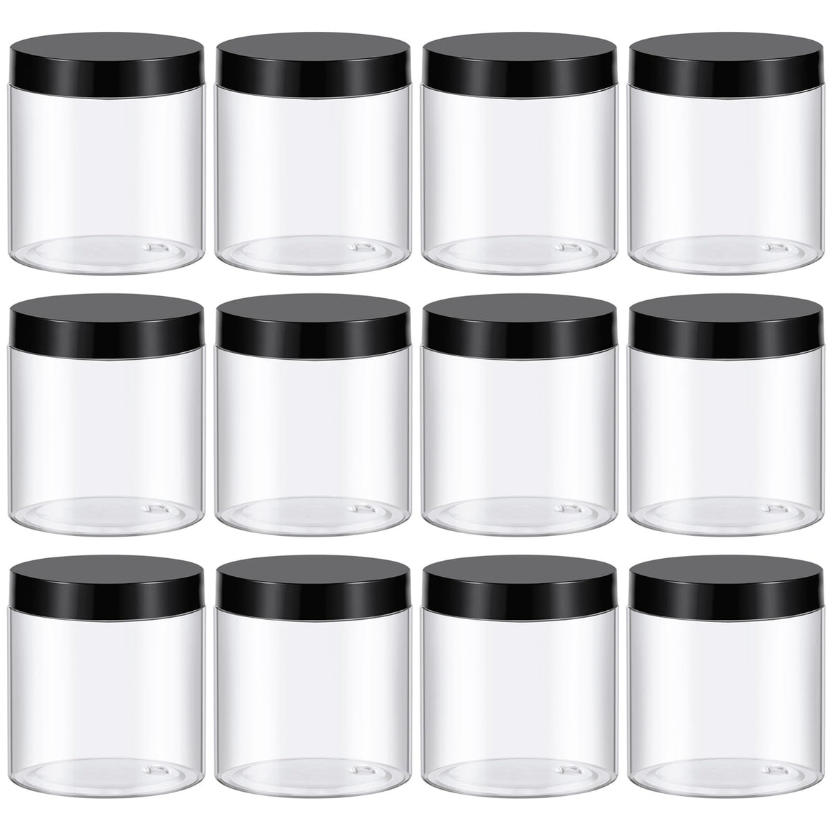 TUZAZO front view of clear jar showing convenient visibility and neat presentation