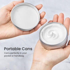 TUZAZO neatly boxed tins with blank labels highlighting ready-to-customize feature