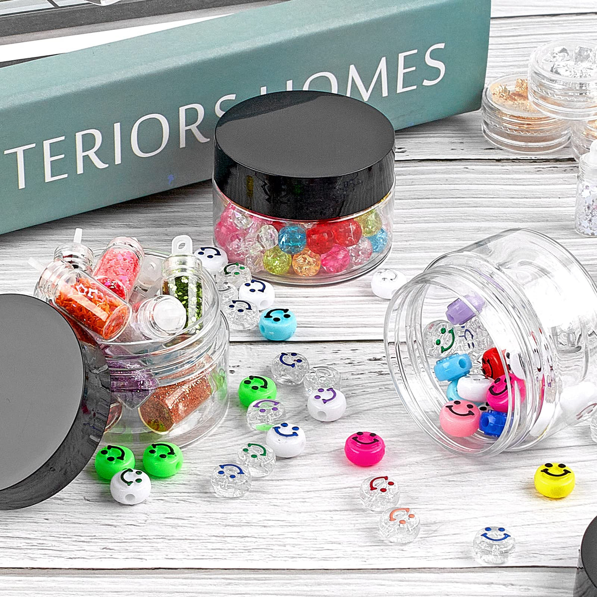 TUZAZO jar beside credit card illustrating compact size and travel convenience