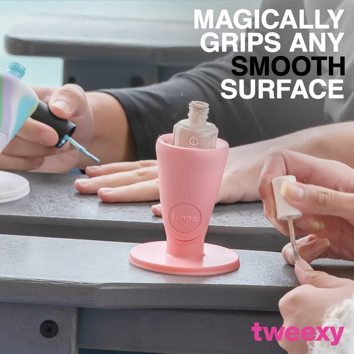 tweexy held in hand to show compact size and portability benefit