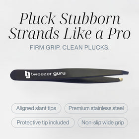 Tweezer Guru wide grip texture detail for secure handling benefit
