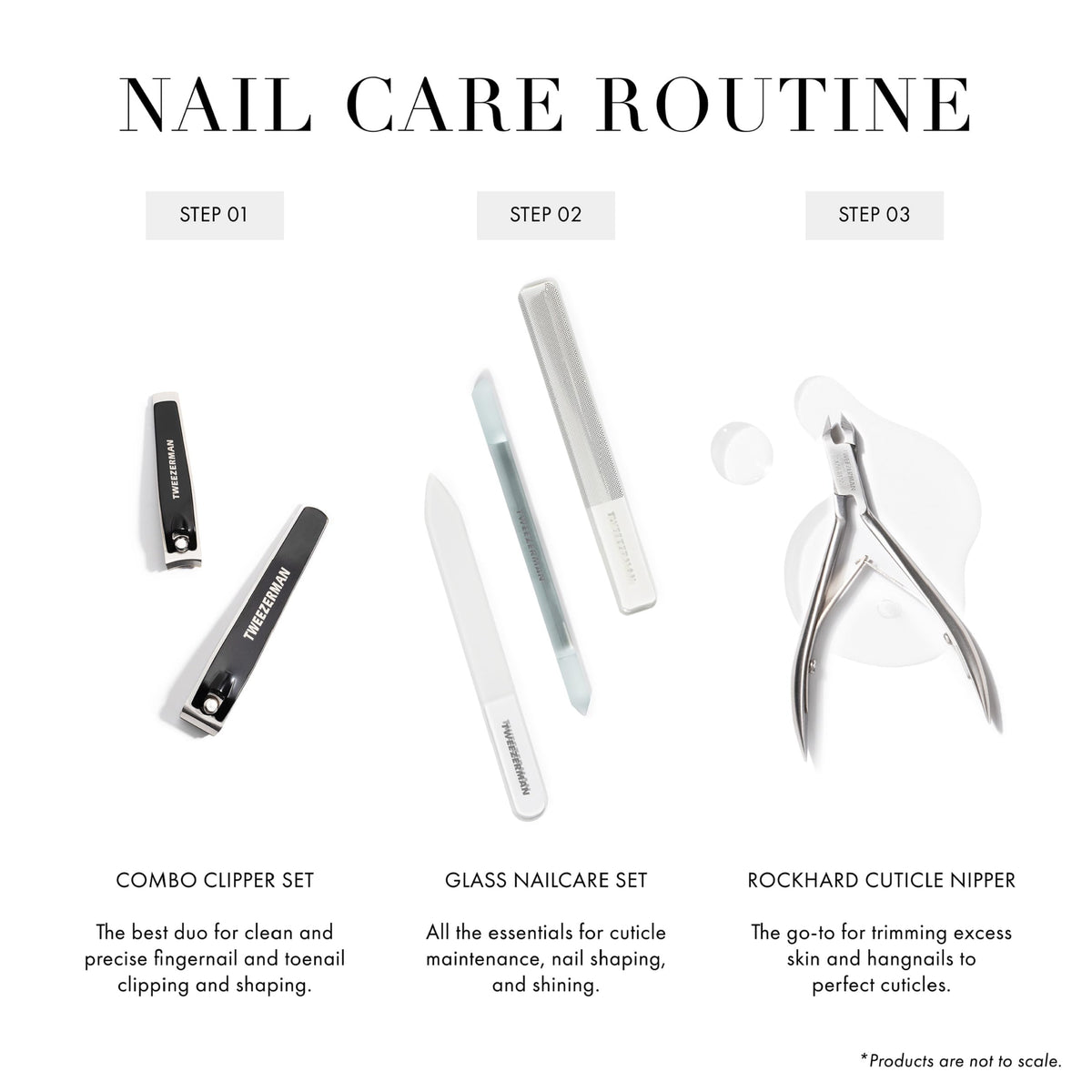 Tweezerman angled pushy and pointed end close-up for precise cuticle maintenance