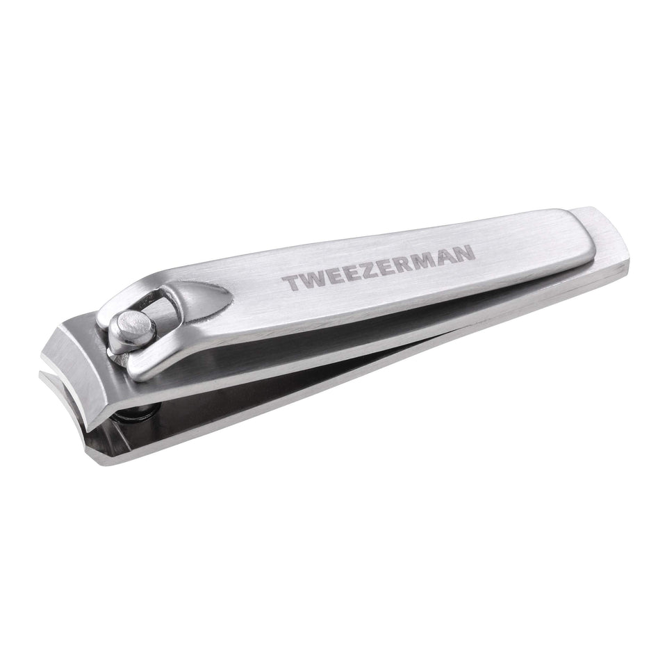 Tweezerman front profile showing compact clipper and clean silhouette benefit precision