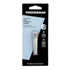 Tweezerman clipper with lever rotated into position for ergonomic clipping benefit