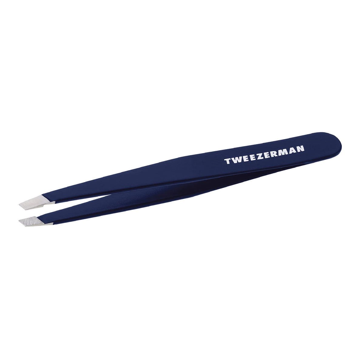 Tweezerman front view showing precise slant for exact hair removal