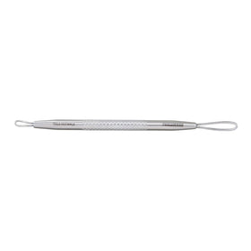 Tweezerman extractor front view showing dual ends and no‑slip handle for precise control