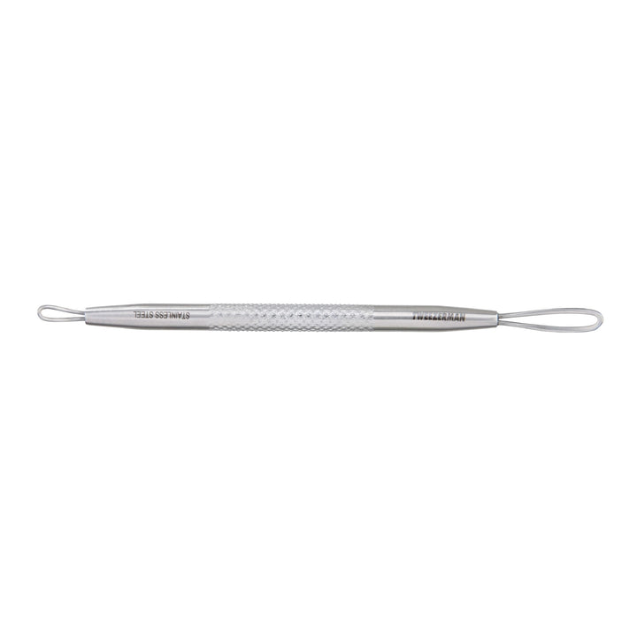 Tweezerman extractor front view showing dual ends and no‑slip handle for precise control