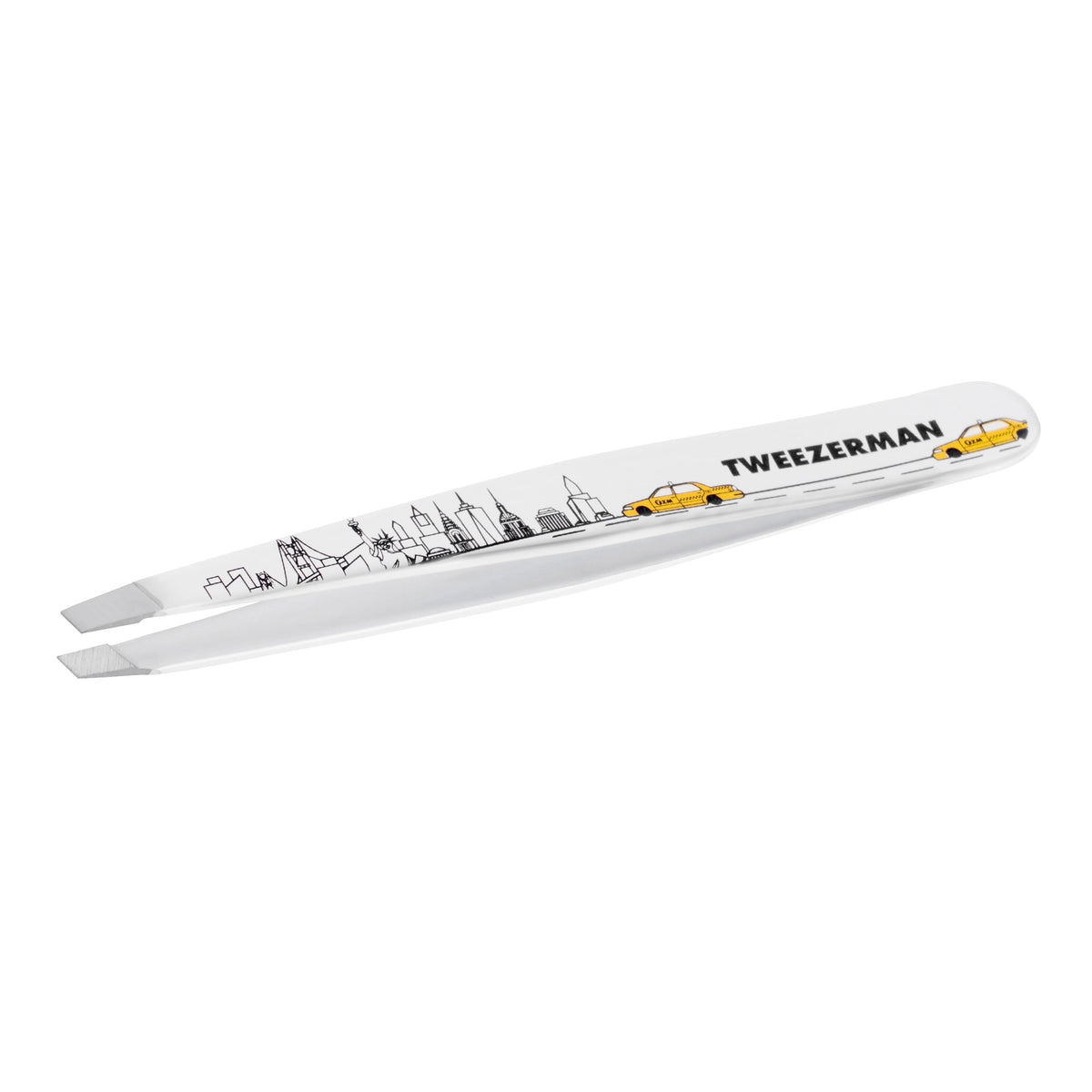 Tweezerman front packaging showing 40th anniversary tweezers and premium look