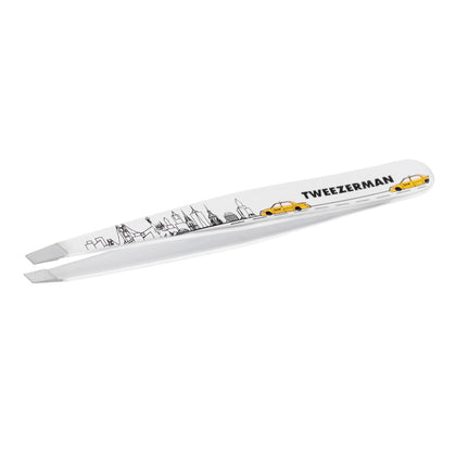 Tweezerman front packaging showing 40th anniversary tweezers and premium look