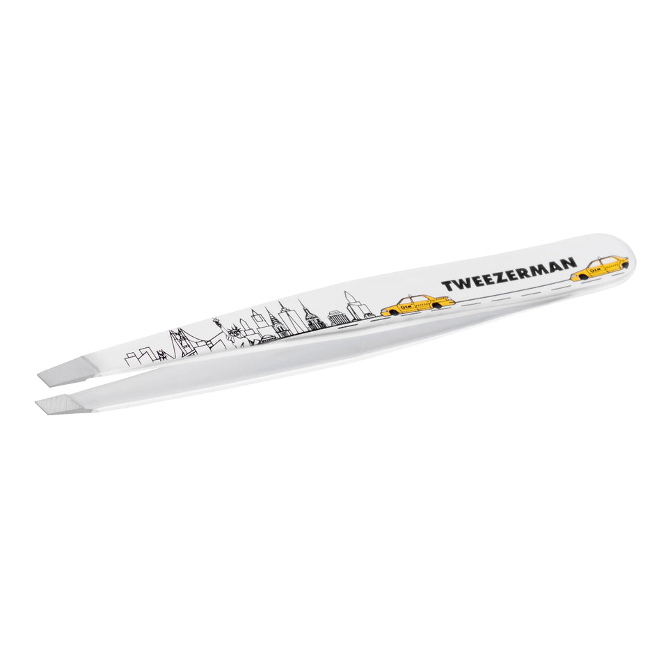 Tweezerman front packaging showing 40th anniversary tweezers and premium look