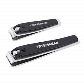 Tweezerman front packaging showing combo set, clear view and compact storage benefit