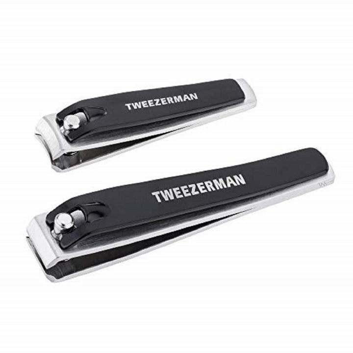Tweezerman front packaging showing combo set, clear view and compact storage benefit