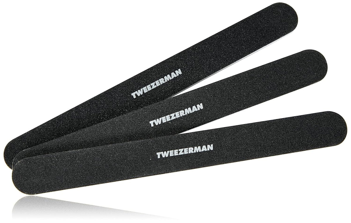 Tweezerman front packaging showing three 7-inch professional files for reliable shaping