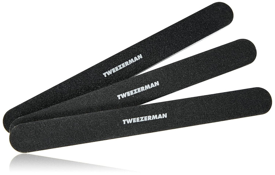 Tweezerman front packaging showing three 7-inch professional files for reliable shaping