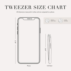 Tweezerman hand-filed tip closeup highlighting precise alignment and clean plucks