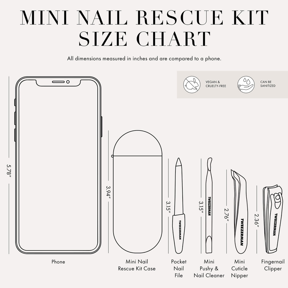 Tweezerman kit in purse lifestyle scene offering on-the-go nail maintenance benefits