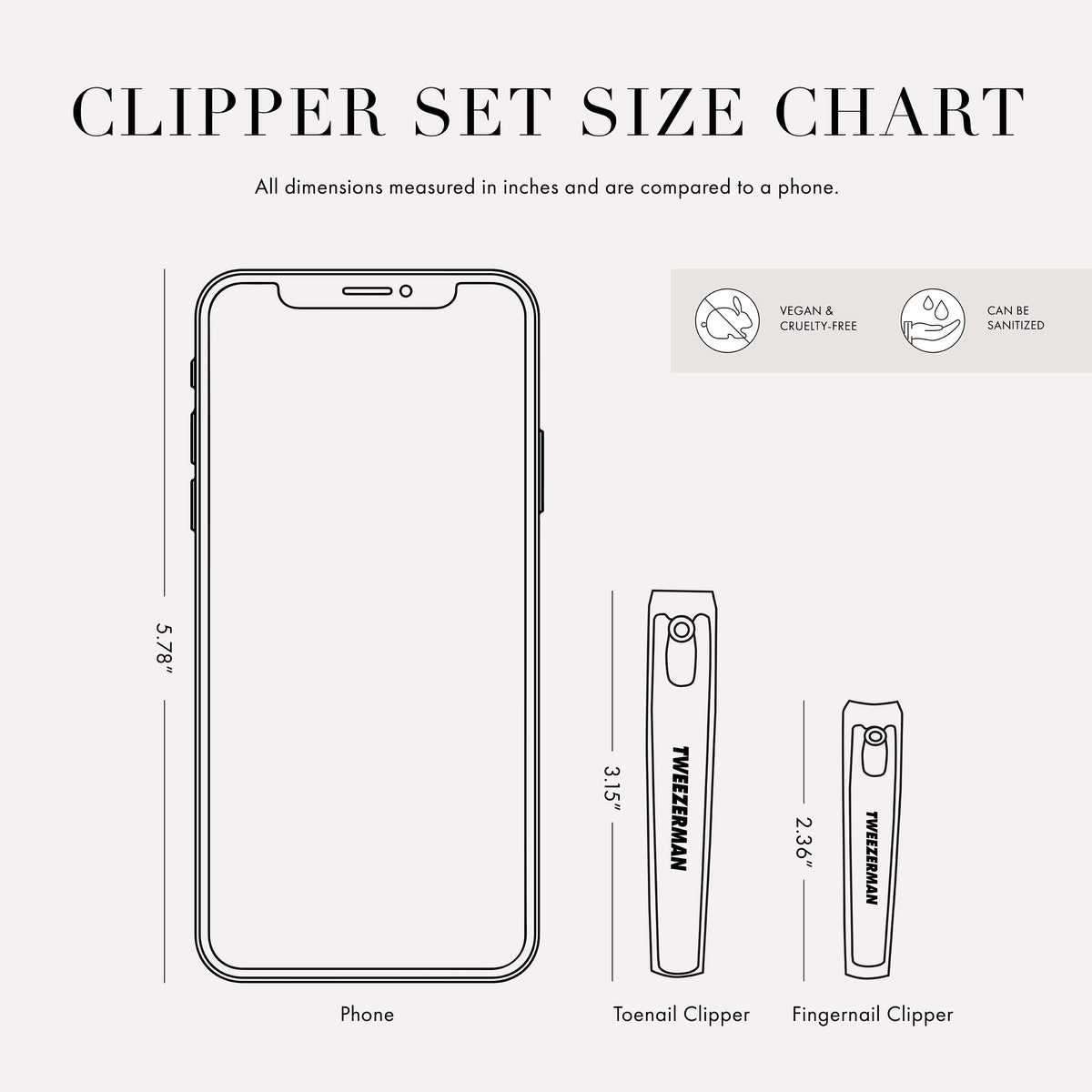 Tweezerman clippers on a bathroom counter styled for everyday grooming convenience